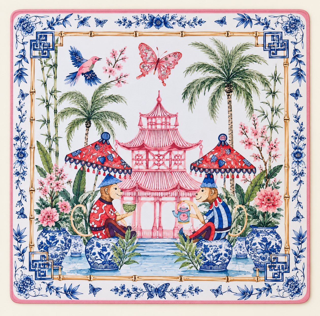 Garden Birds mahjong mat